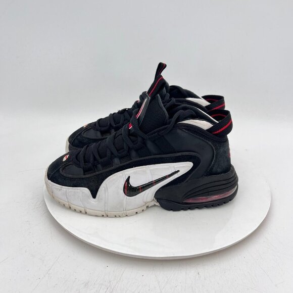 Nike Air Max Penny Youth Size 4.5Y Women 6 315519-007 Black White Red Shoes - Picture 1 of 11